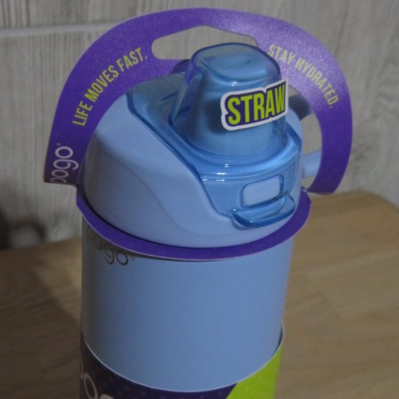 NEW PoGo 18 Oz Vacuum Insulated Stainless Steel Water Bottle-Halogen Blue sports - Picture 3 of 10